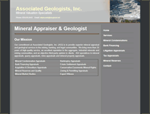 Tablet Screenshot of mineralvaluation.com